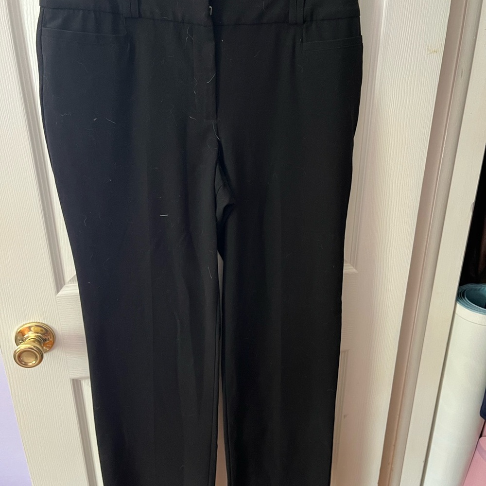 A. Byer Black Straight-Leg Trousers